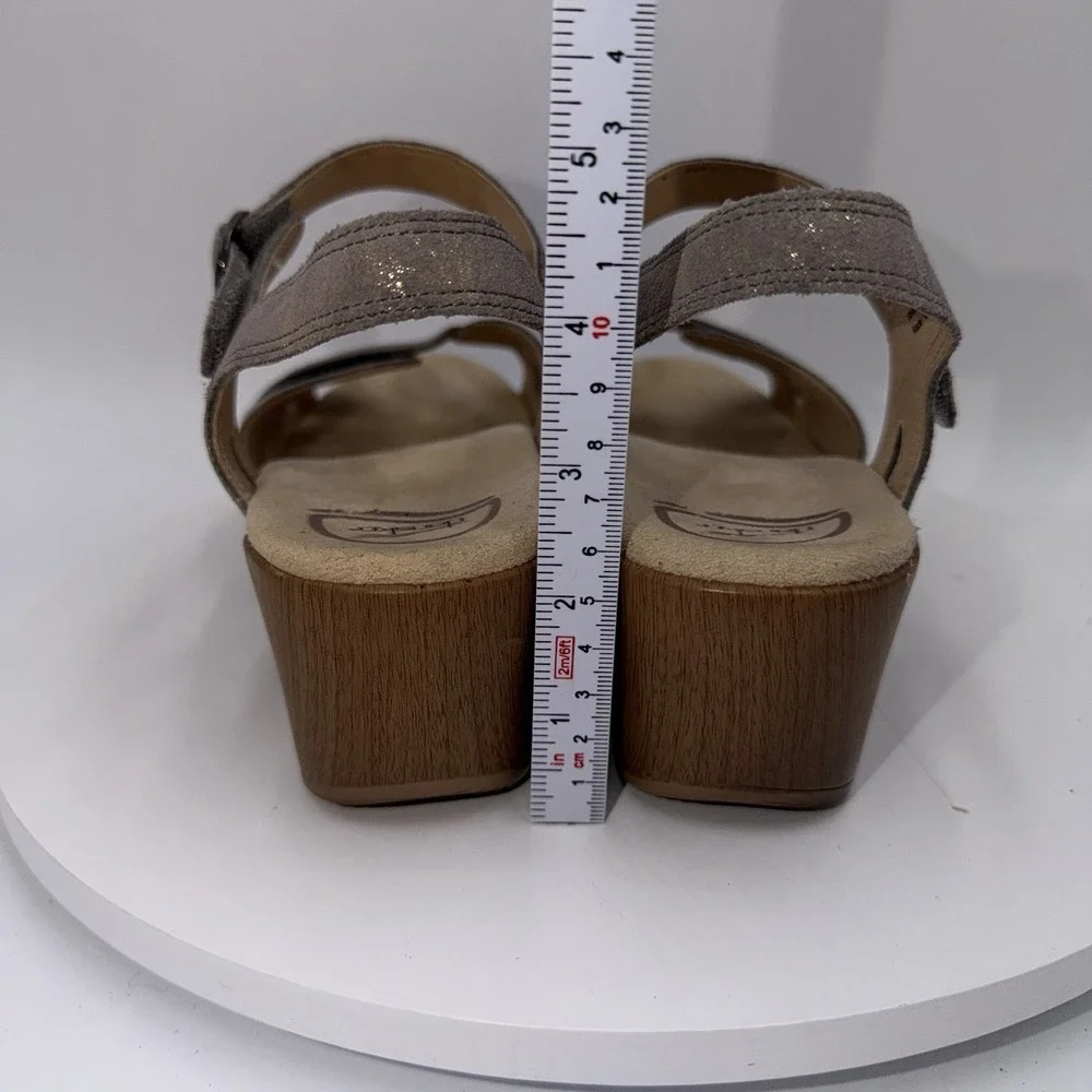 Dansko Season Slingback Sandals Silver Metallic Leather Women's Size 39/9